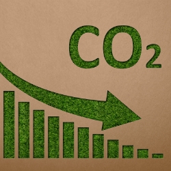 Carbon emissions decrease graph