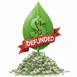 Green leaf and money stack