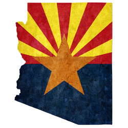AZ flag in shape of the state