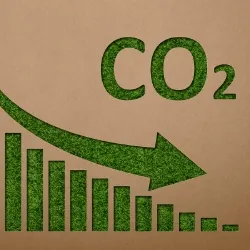 Carbon emissions decrease graph