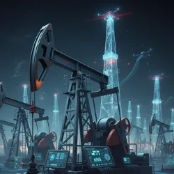 Futuristic oil drill
