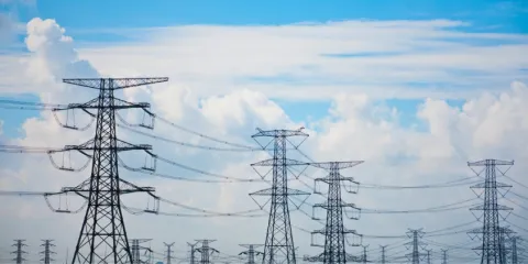 Transmission lines in distance